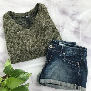 Kut From The Kloth Green Dolman Carpet Sweater 3/4